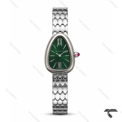 ساعت مچی زنانه بولگاری Serpenti سیلور صفحه سبز Bvlgari-10621-L