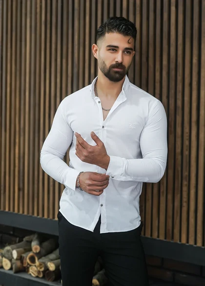 پیراهن مردانه سفید مدل VQ