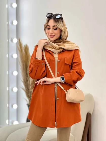 مانتو جیب نما بغل زیپ