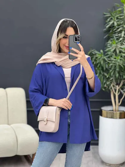 مانتو دکمه مخفی بغل چاک