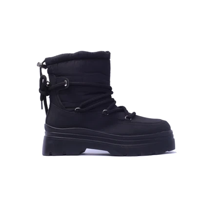 نیم بوت کاپشنی برشکا مشکی کد 1628