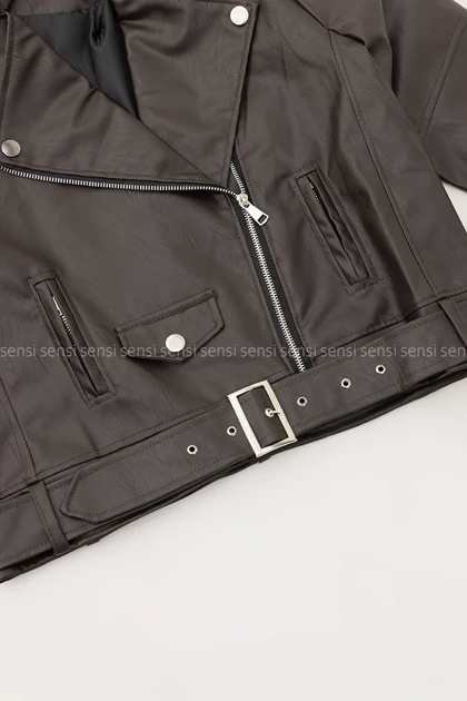 بایکر چرم آستر دار زارا کد1004863