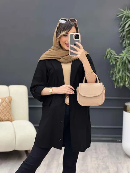 مانتو جیب هلال بغل پاگن