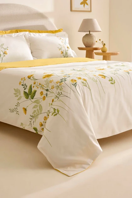 سرویس روتختی دو نفره Karaca Home مدل Cerial پنبه - زرد