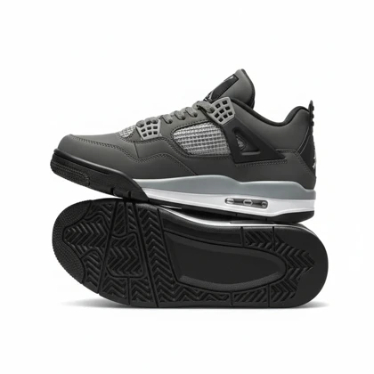 کتانی جردن 4 مشکی طوسی تیره کد 284648