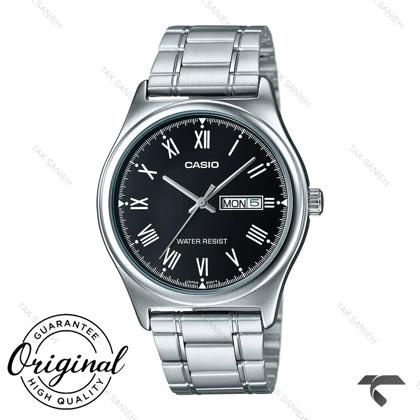 ساعت کاسیو مردانه MTP-V006D-1BU سیلور مشکی ایندکس یونانی Casio-10408-G