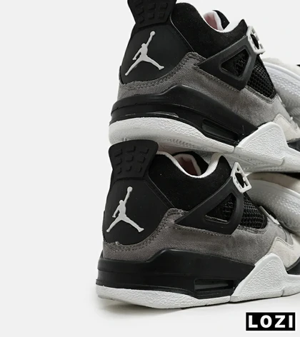 کتانی ساق‌دار بزرگ پا طوسی مشکی Nike air jordan 4