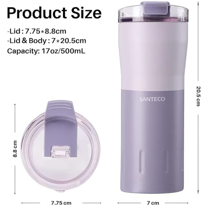 ماگ دو جداره SANTECO KARIBA 500 ml