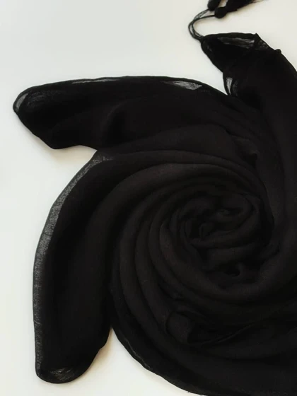 3107-شال مشکی حورا