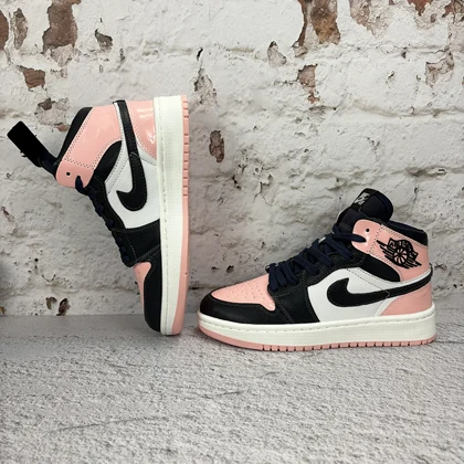 نایک ایر جردن 1 ساق‌دار سرمه ای صورتی (Nike Air Jordan 1 Pink Navy) کد 2341