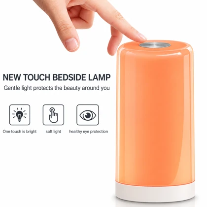 چراغ خواب لمسی مدل C107 شارژی با نور LED چند رنگ