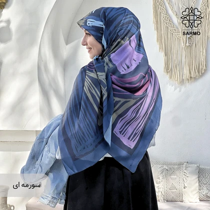 روسری نخ پنبه رنگی