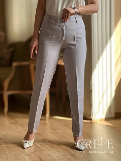 شلوار کرپ کلاسیک جلوزیپ قد 100