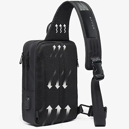 کیف کراس بادی مردانه USB دار بنج Bange BG-22002