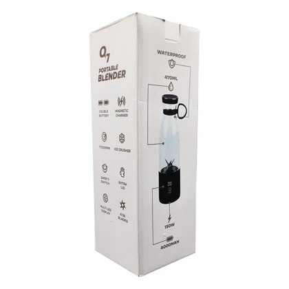 مخلوط کن شارژی کوئیک شش تیغه مدل Q7 ظرفیت 0.5 لیتر