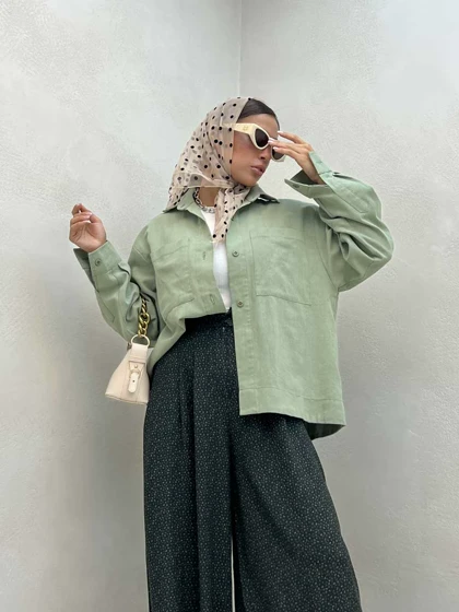 شومیز آستین دکمه