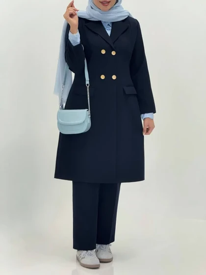 3583-مانتو شلوار اداری فیونا