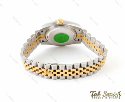 ساعت رولکس زنانه دیت جاست طلایی سیلور نگین‌دار Rolex-3347-L