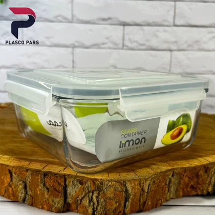 ظرف شیشه ای 2.3 مربع لیمون