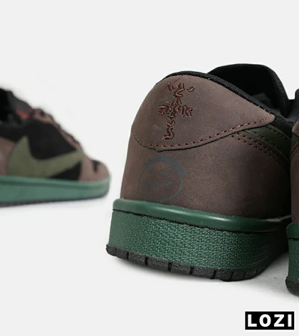 کفش کتانی مردانه قهوه ای مشکی سبز NIKE travis scott