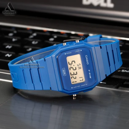 ساعت کاسیو دیجیتالی آبی Casio F-91WB-2A1