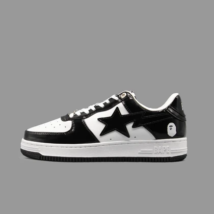 بیپ استا مشکی سفید Bape STA Black White