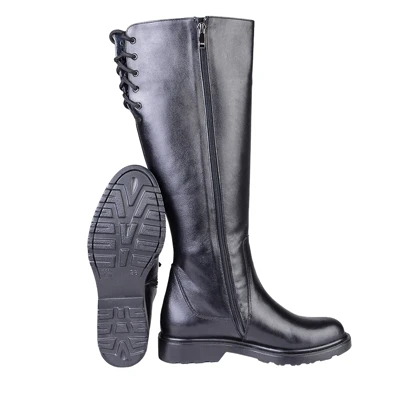 بوت بلند پشت‌بندی چرم زنانه