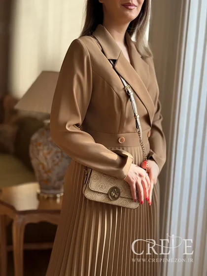 پیراهن مانتویی دامن پلیسه