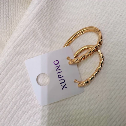 گوشواره ژوپینگ مدل «حلقه زنجیری» (بیضی) | بافت کارتیر در قابی متفاوت