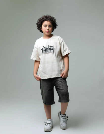 تیشرت شلوارک جین پسرانه طرح ARTBRAND