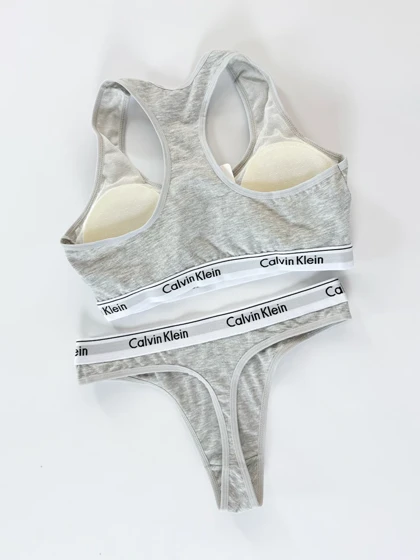 ست نیم‌تنه کاپ‌دار و شورت بکلس نخ پنبه کلوین کلاین Calvin Klein