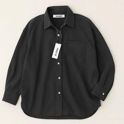 شومیز زنانه کتان خاکستری روشن – فری‌سایز با رنگ ثابت و پارچه شسته شده