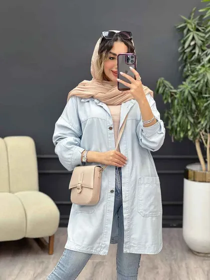 مانتو دو جیب برش‌دار سرو