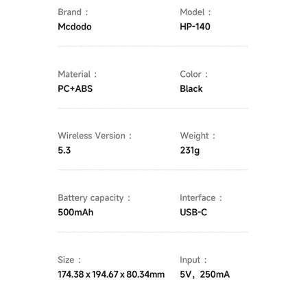 هدفون بلوتوثی مک دودو MCDODO مدل HP-1400 اتصال دوگانه