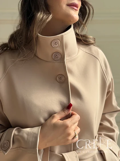 ترنچ کت یقه دار