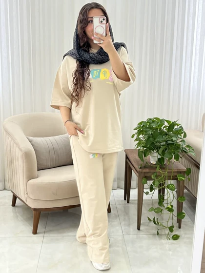 ست زنانه و دخترانه اسپرت تابستانه کد 615