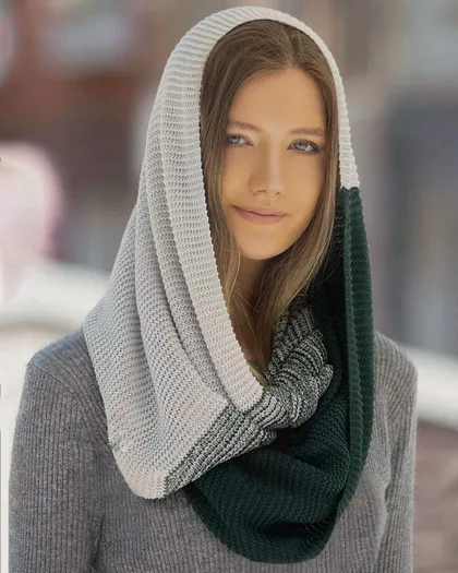 شال گردن بافتنی