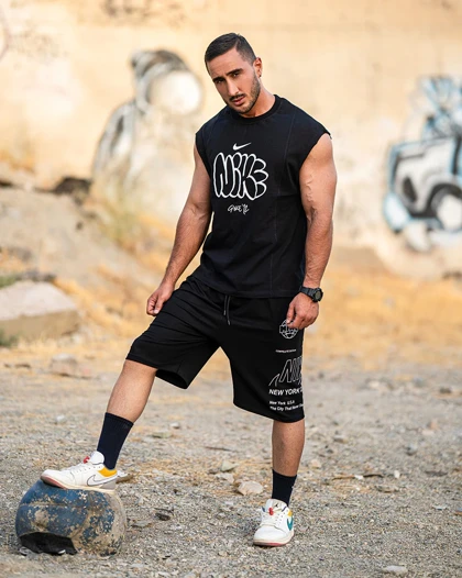 رکابی ورزشی وست NIKE توخالی مشکی