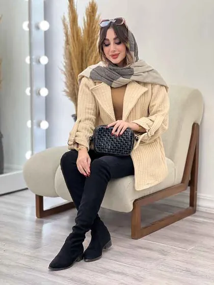 پالتو دو دکمه آستین سگک