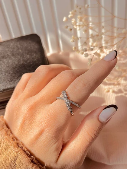 انگشتر ضربدری نگینی ژوپینگ