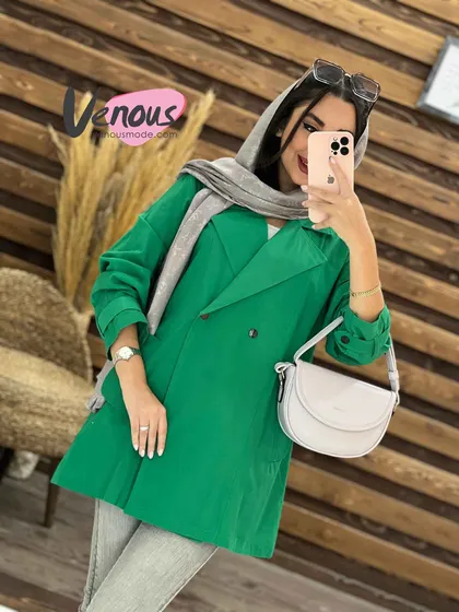 مانتو پشت ژیله جیب برعکس