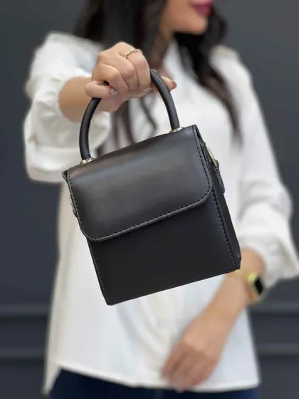 کیف ساده مکعبی دسته دار