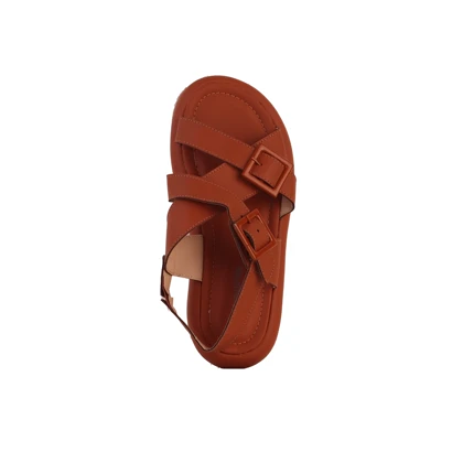 صندل زنانه مدل 830 دو سگک_عسلی کد 1973