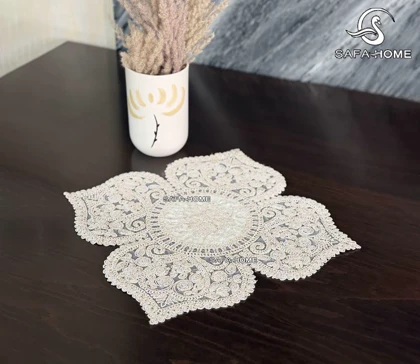 رومیزی عسلی قیطان دوزی مدل پرناز