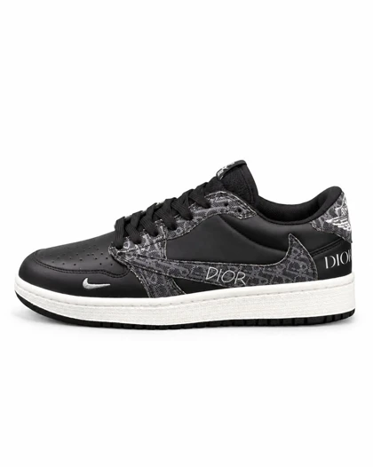 کفش کتانی مردانه مدل نایکی ترویس دیور مشکی طوسی Nike travis