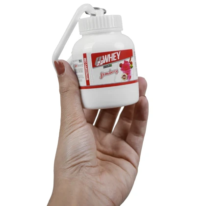 قیف پروتئین مدل Strawberry Whey ظرفیت 90 میلی لیتر