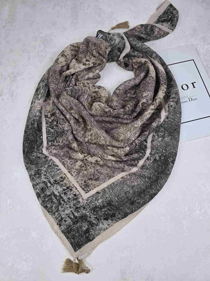 روسری نخی کلیشه طرح شالیزار کد 306