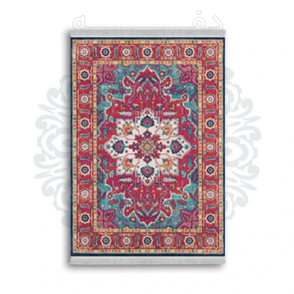 *جدید* فرشینه از جنس پارچه شانل مخمل ترک طرح فانتزی برند دفه کد 1666