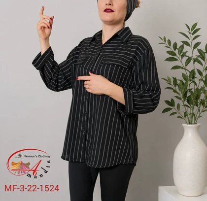 شومیز مشکی دیپلمات(MF-3-22-1524)