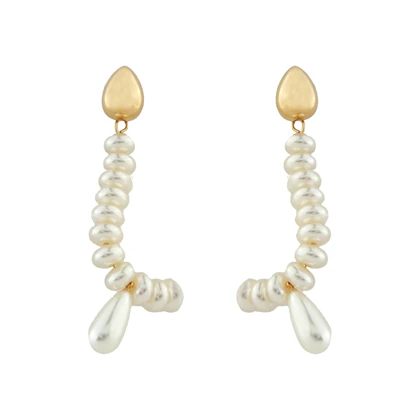 گوشواره زنانه مدل L مرواریدی